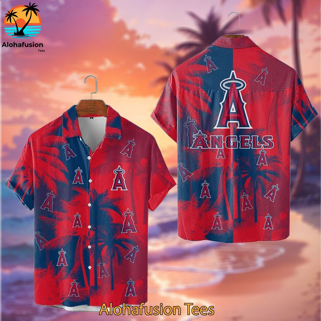 Los Angeles Angels Coastal Collection Los Angeles Angels Aloha Shirt 2