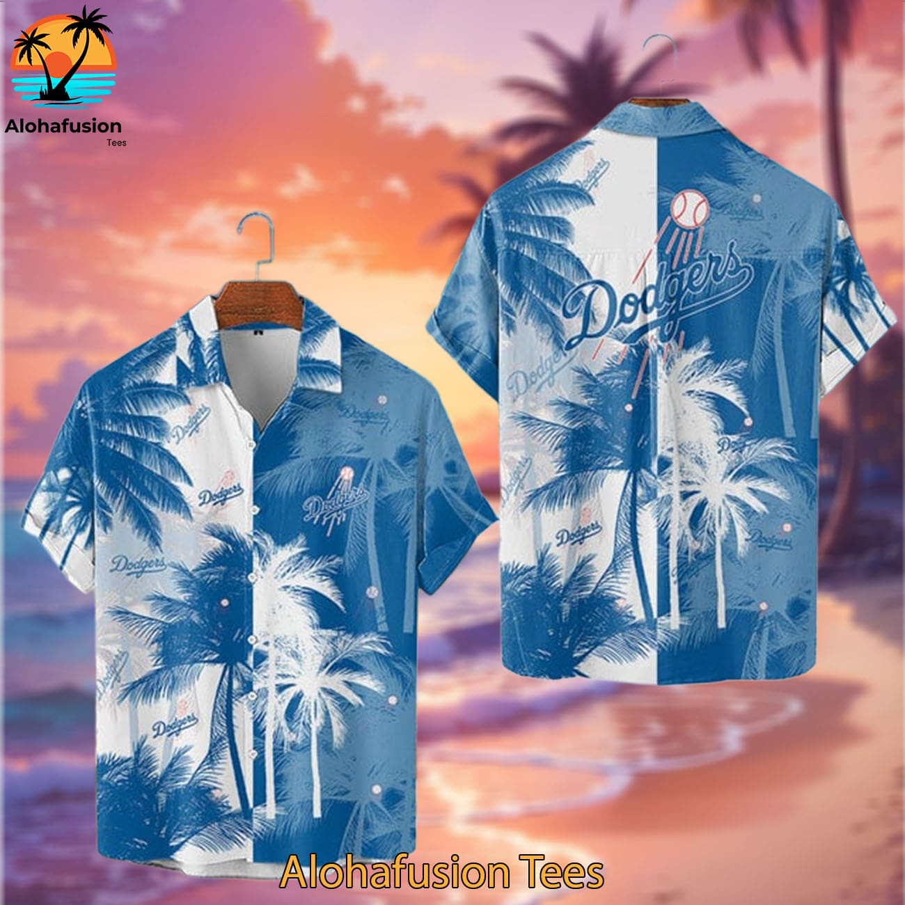 Los Angeles Dodgers Coastal Collection Los Angeles Dodgers Aloha Shirt 2