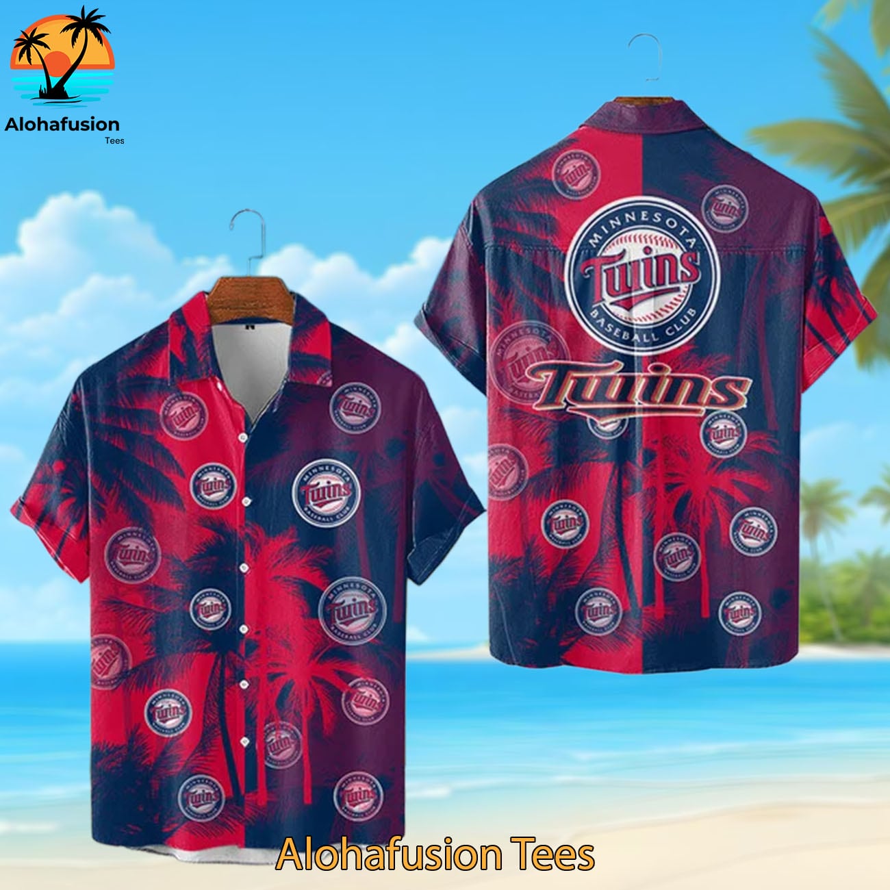 Minnesota Twins Coastal Collection Minnesota Twins Aloha Shirt 1