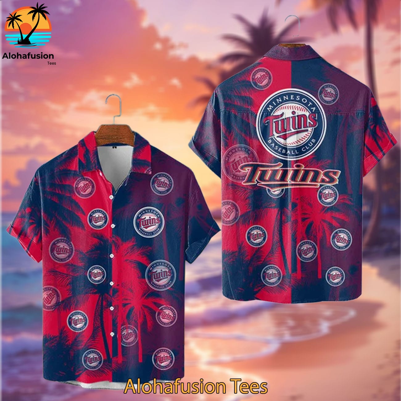 Minnesota Twins Coastal Collection Minnesota Twins Aloha Shirt 2