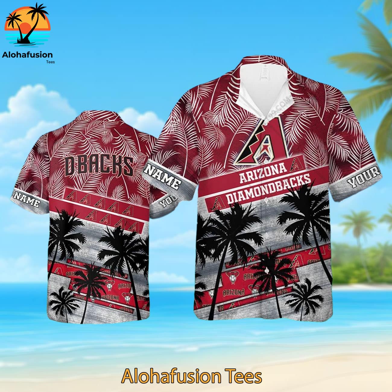 Personalized Arizona Diamondbacks A Summer Swing Arizona Diamondbacks Aloha Shirt 1