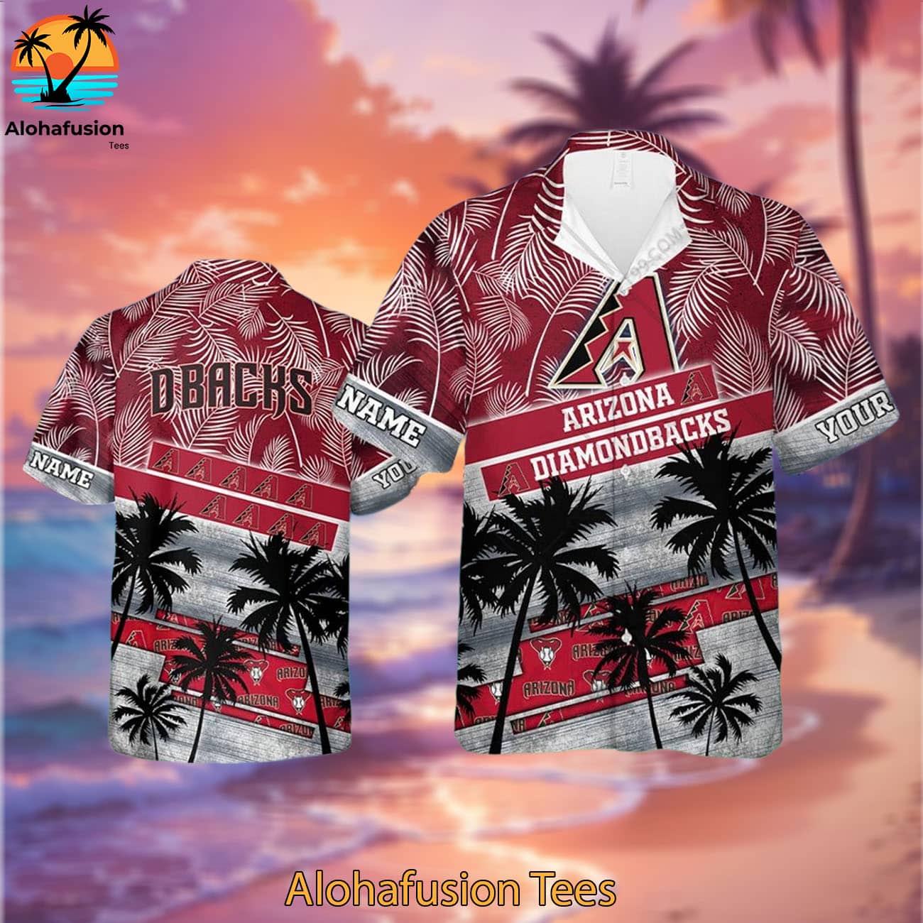 Personalized Arizona Diamondbacks A Summer Swing Arizona Diamondbacks Aloha Shirt 2