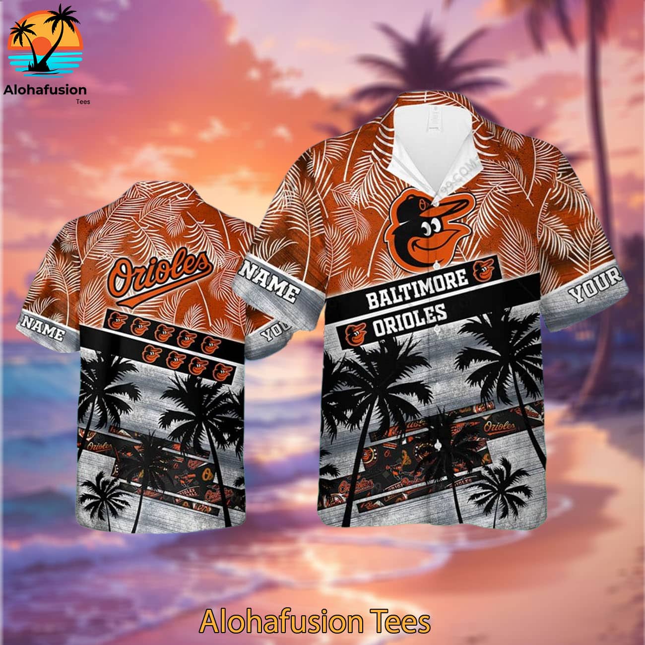 Personalized Baltimore Orioles A Summer Swing Baltimore Orioles Aloha Shirt 2