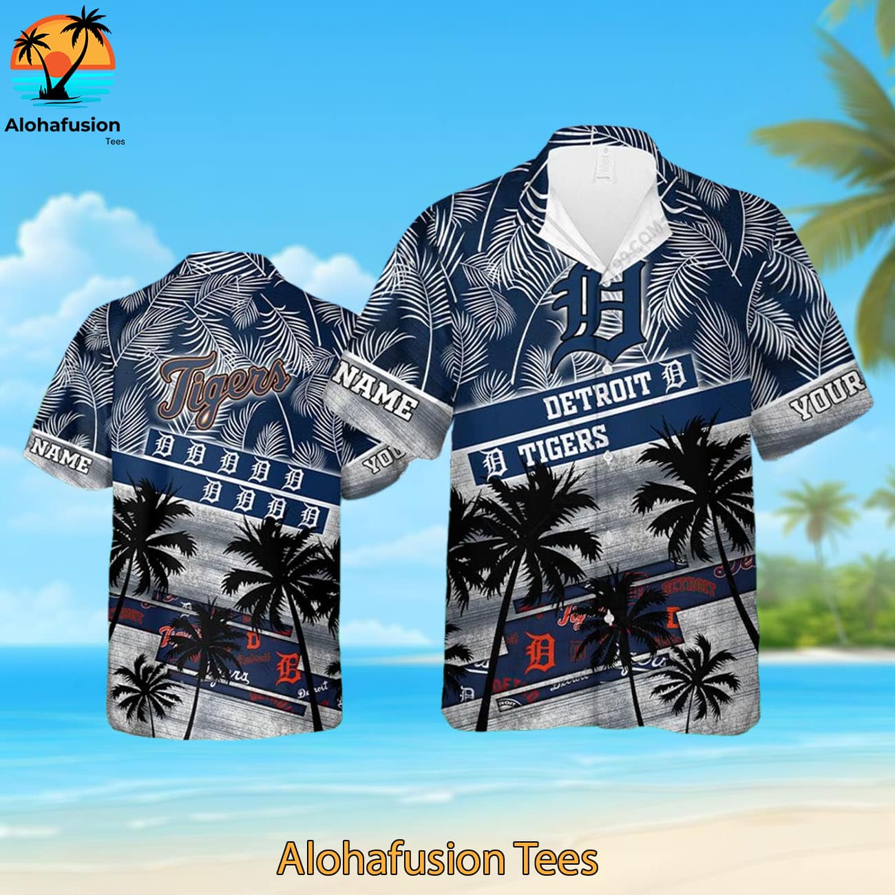 Personalized Detroit Tigers A Summer Swing Detroit Tigers Aloha Shirt 1