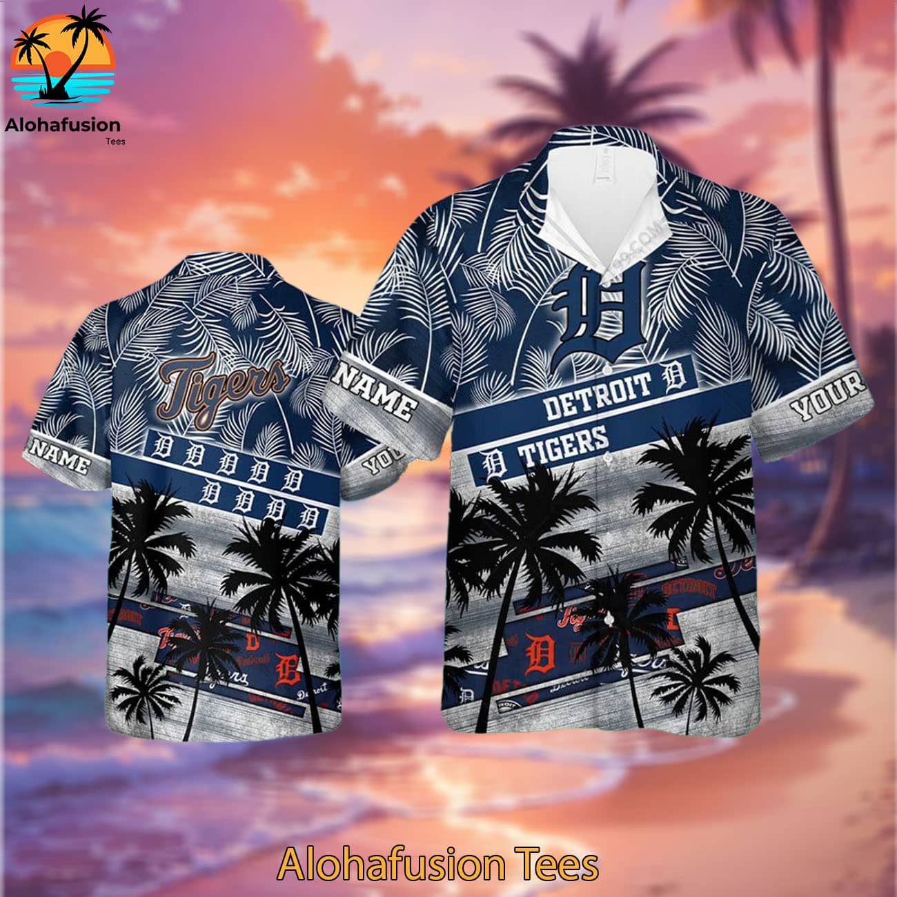 Personalized Detroit Tigers A Summer Swing Detroit Tigers Aloha Shirt 2