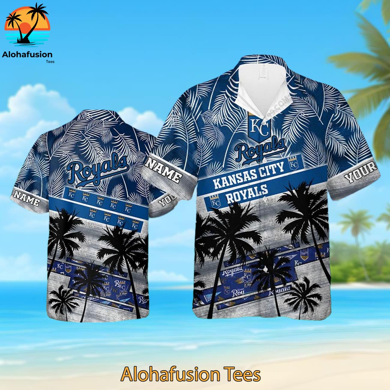 Personalized Kansas City Royals A Summer Swing Kansas City Royals Aloha Shirt 1