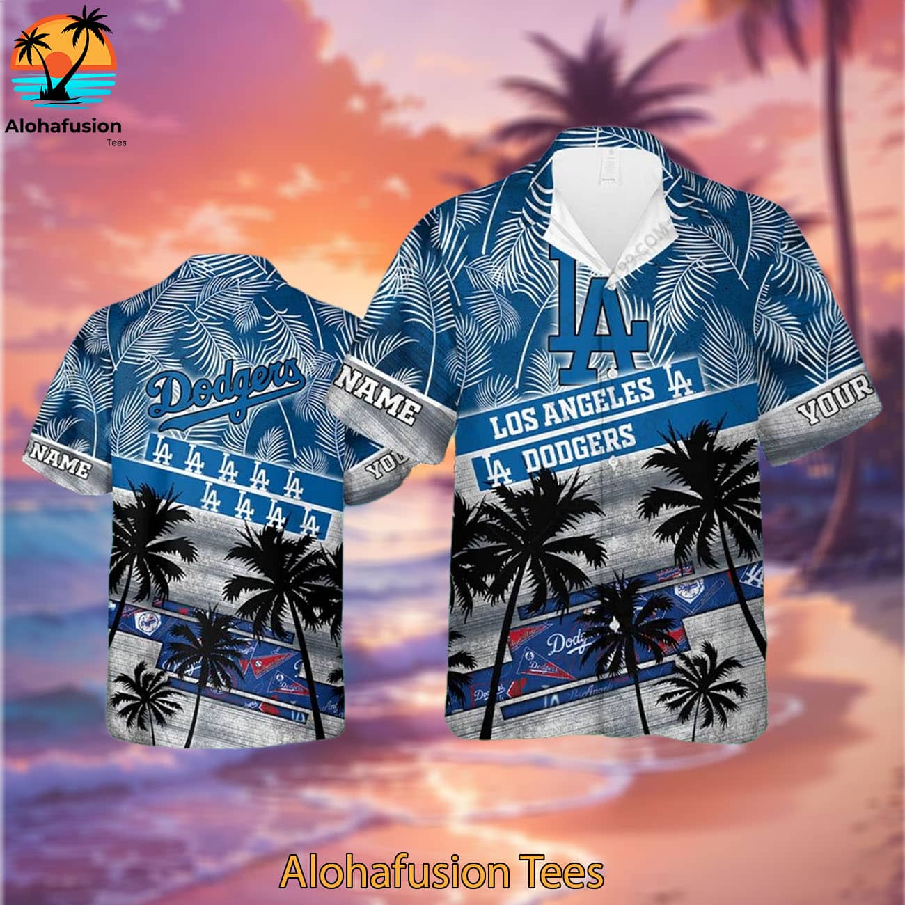 Personalized Los Angeles Dodgers A Summer Swing Los Angeles Dodgers Aloha Shirt 2