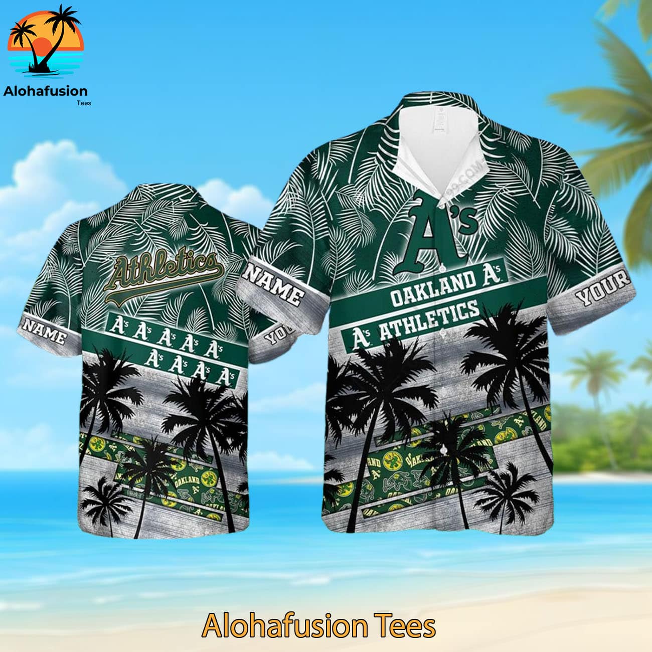 Personalized Oakland Athletics A Summer Swing Oakland Athletics Aloha Shirt 1