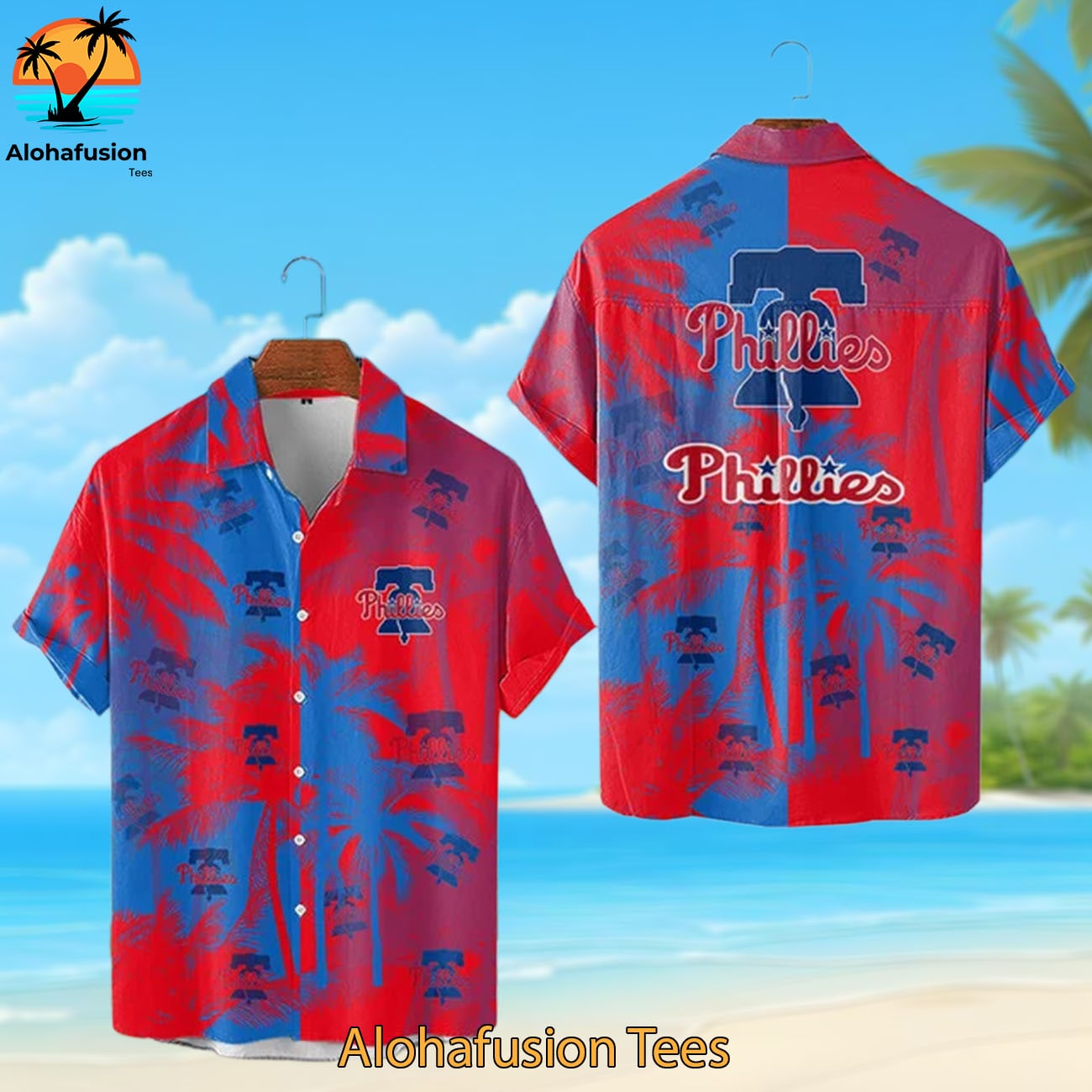 Philadelphia Phillies Coastal Collection Philadelphia Phillies Aloha Shirt 1
