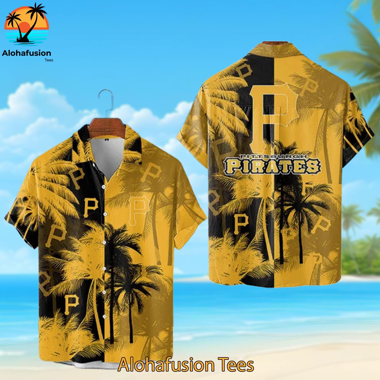 Pittsburgh Pirates Coastal Collection Pittsburgh Pirates Aloha Shirt 1