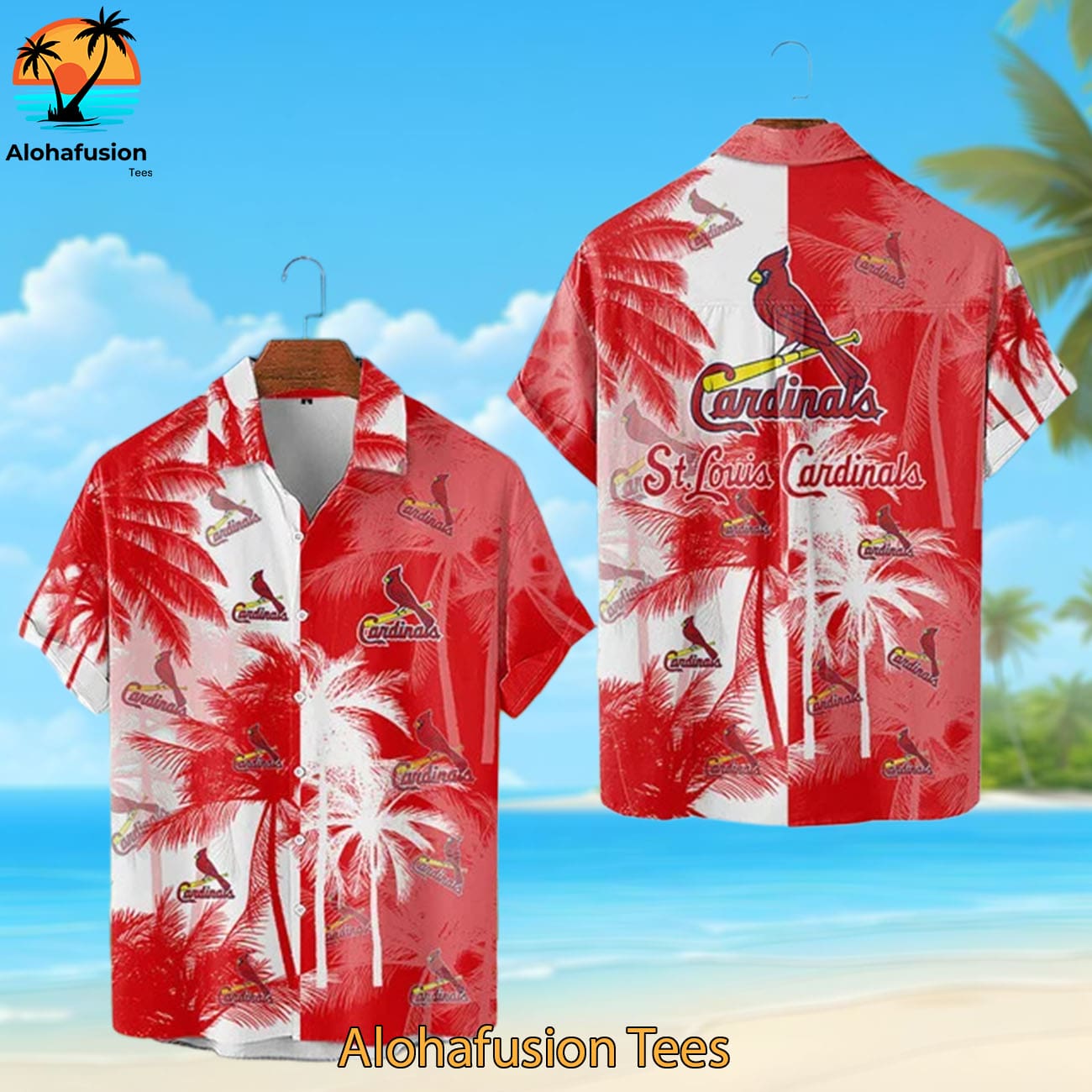 St Louis Cardinals Coastal Collection St Louis Cardinals Aloha Shirt 1