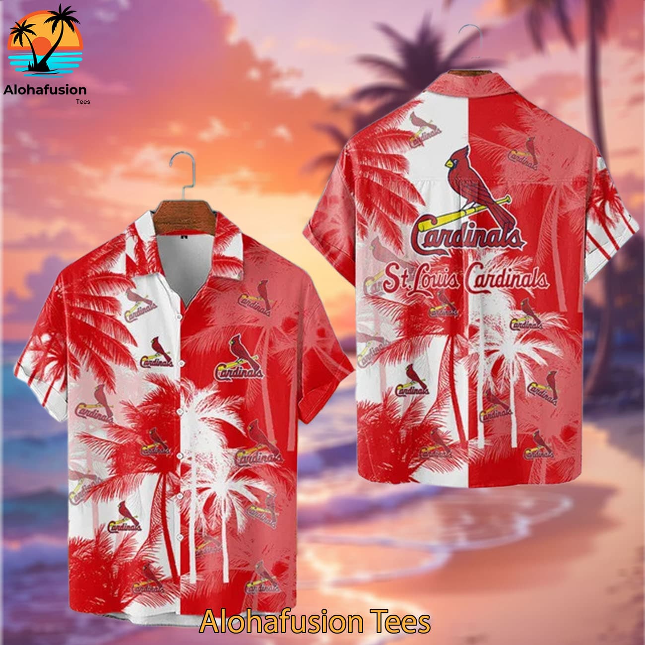 St Louis Cardinals Coastal Collection St Louis Cardinals Aloha Shirt 2