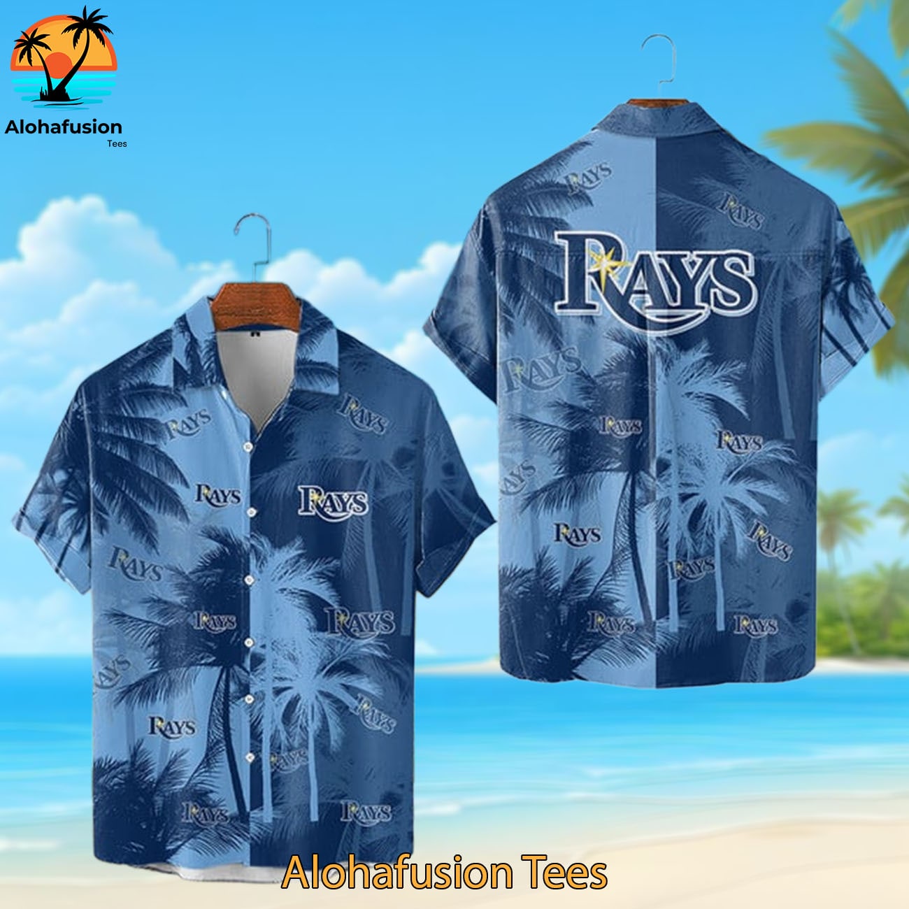 Tampa Bay Rays Coastal Collection Tampa Bay Rays Aloha Shirt 1