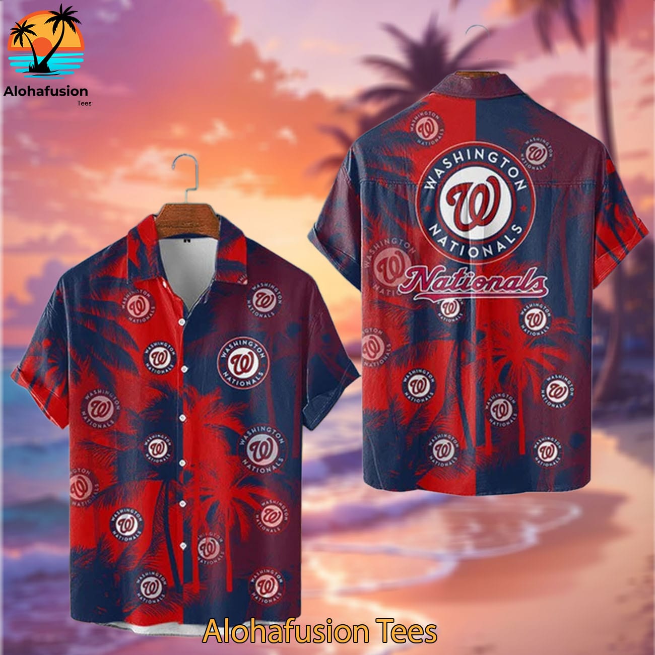 Washington Nationals Coastal Collection Washington Nationals Aloha Shirt 2