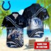 Indianapolis Colts NFL Custom Aloha Hawaiian Shirt 2 Indianapolis Colts NFL Hawaiian Shirt Custom Name