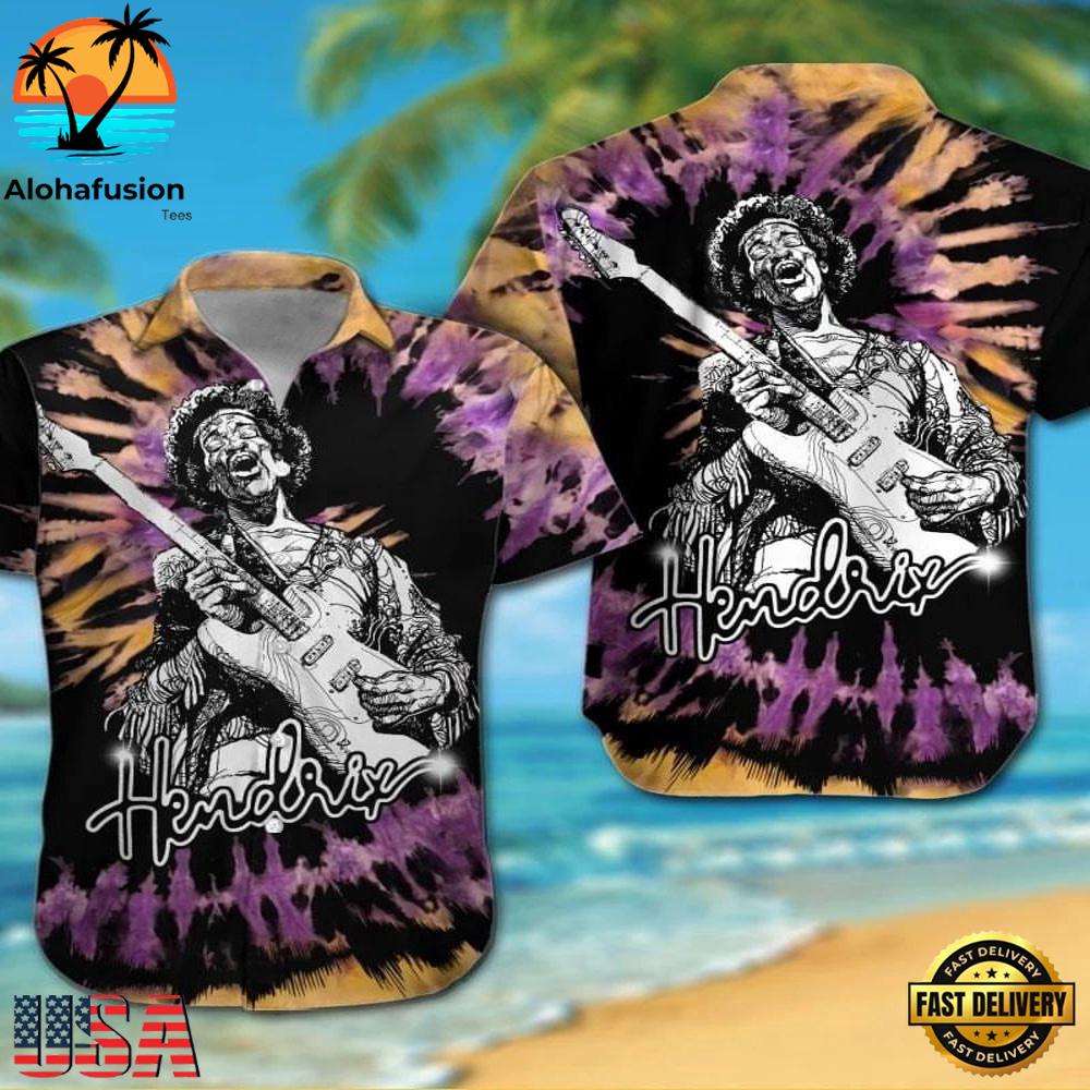 Jimi Hendrix Tie-Dye Vibes Summer Aloha Hawaiian Shirt