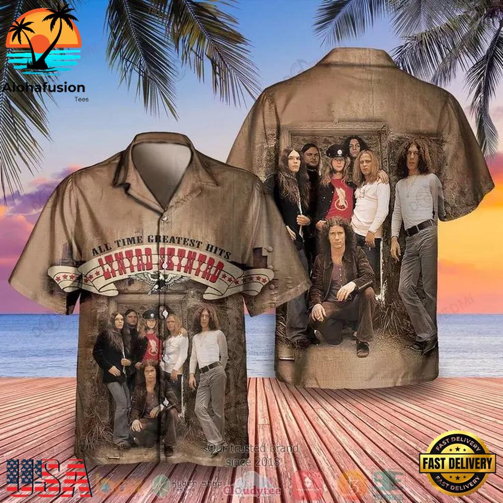 Lynyrd Skynyrd Band Greatest Hits Summer Aloha Hawaiian Shirt