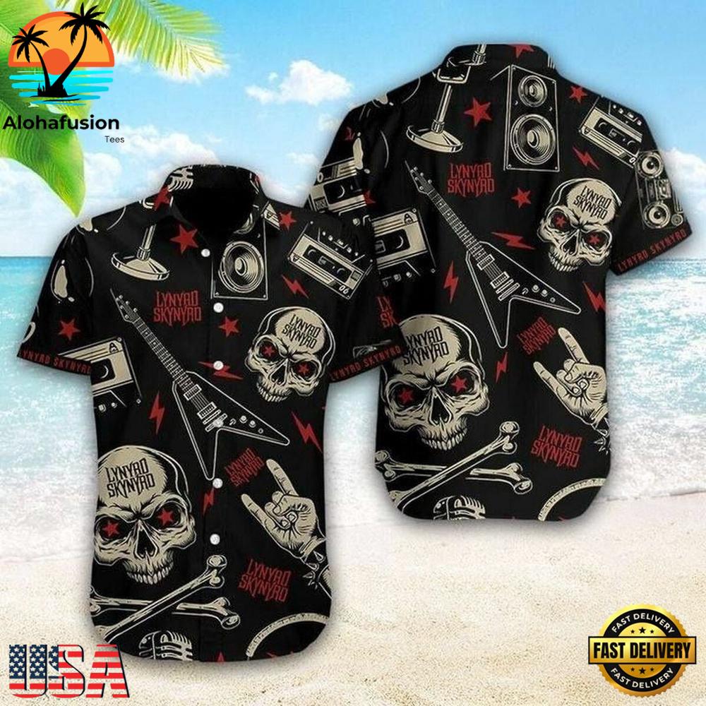 Lynyrd Skynyrd Rock 'n' Roll Paradise Summer Aloha Hawaiian Shirt