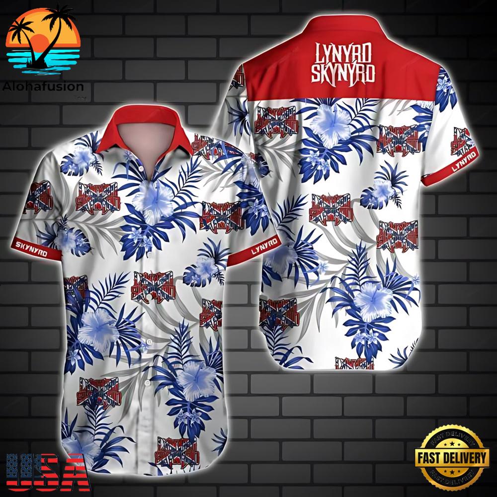 Lynyrd Skynyrd Us Rock Band White Summer Aloha Hawaiian Shirt