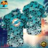 Miami Dolphins Skull Pattern NFL Hawaiian Shirt