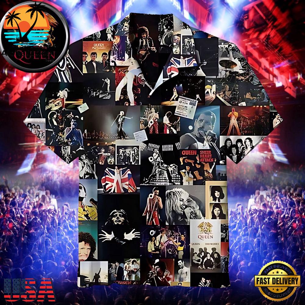 Queen Band Collage Universal Summer Aloha Hawaiian Shirt