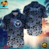 NFL Tennessee Titans Skull Pattern Aloha Hawaiian Shirt 2 Tennessee Titans Skull Pattern NFL Hawaiian Shirt