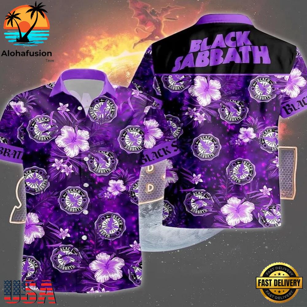 Black Sabbath Purple Voodoo Summer Aloha Hawaiian Shirt