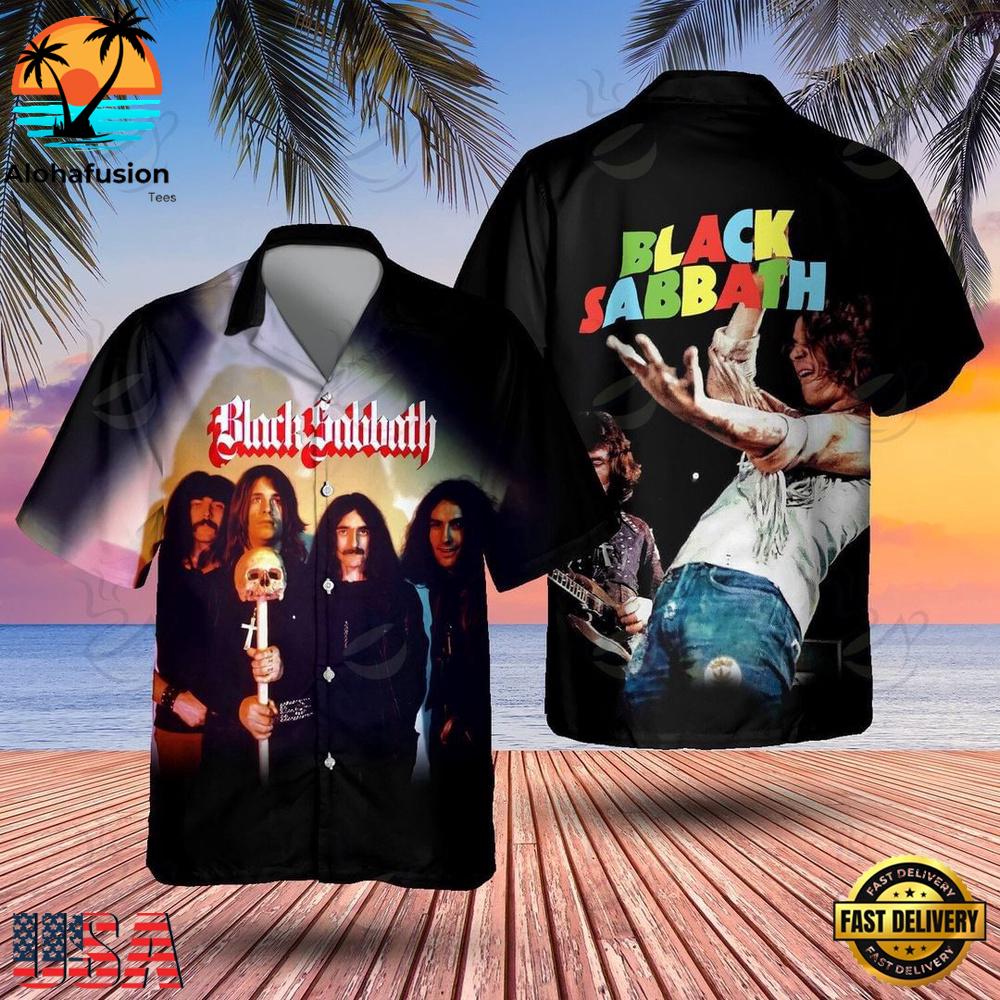 Black Sabbath Skull & Stage Legend Summer Aloha Hawaiian Shirt