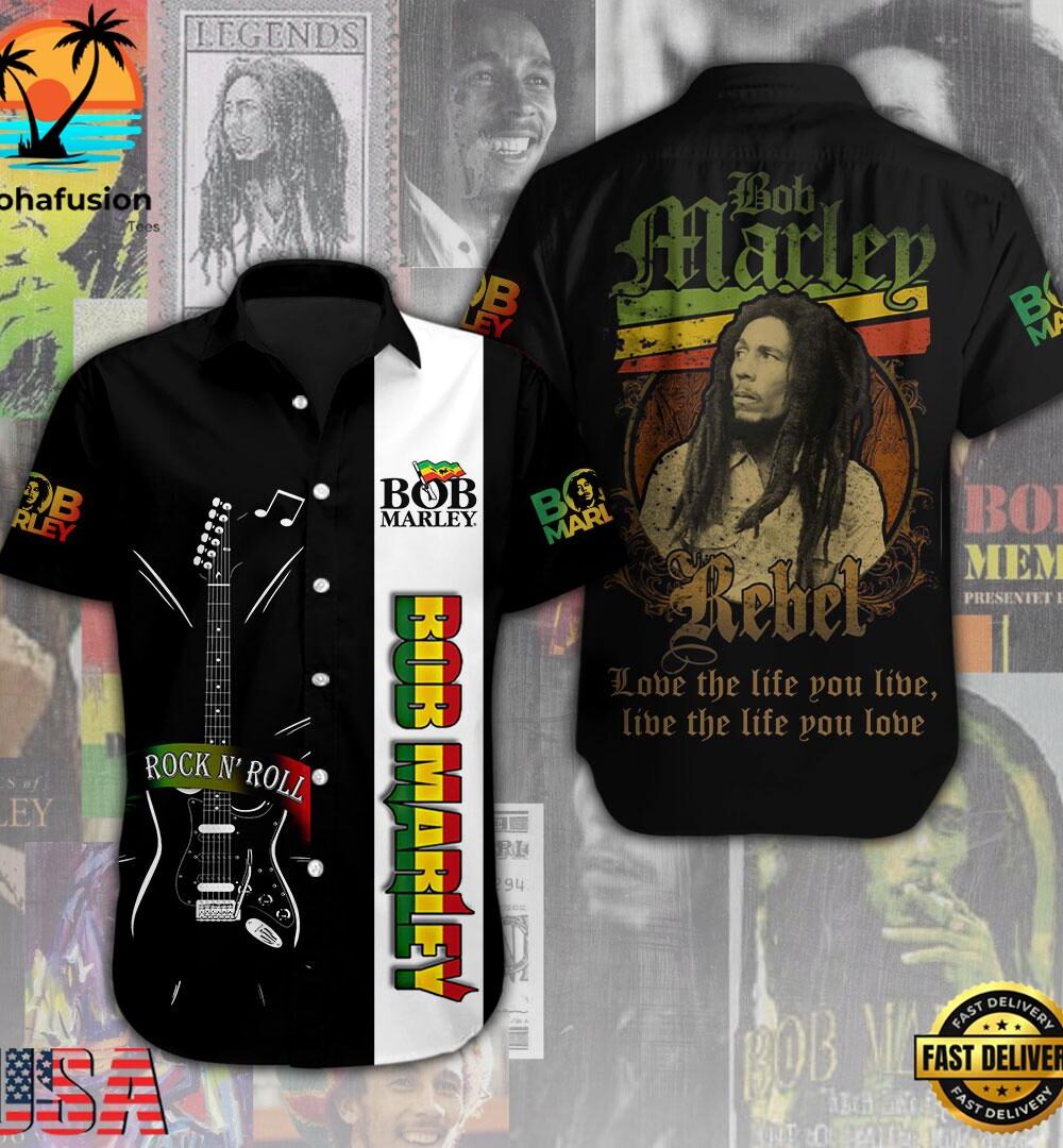 Bob Marley Short Sleeve Dress Shirt For Man And Women