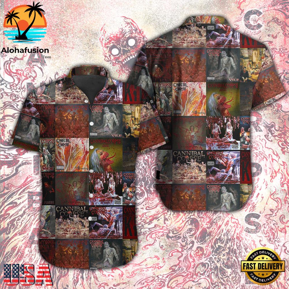 Cannibal Corpse Short Sleeve Dress Shirt For Man And Women