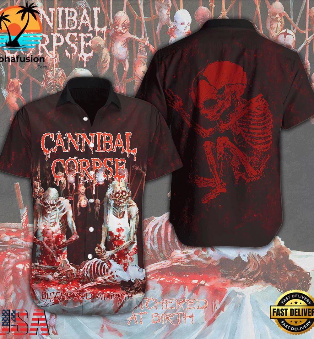 Cannibal Corpse Short Sleeve Dress Shirt For Man And Women
