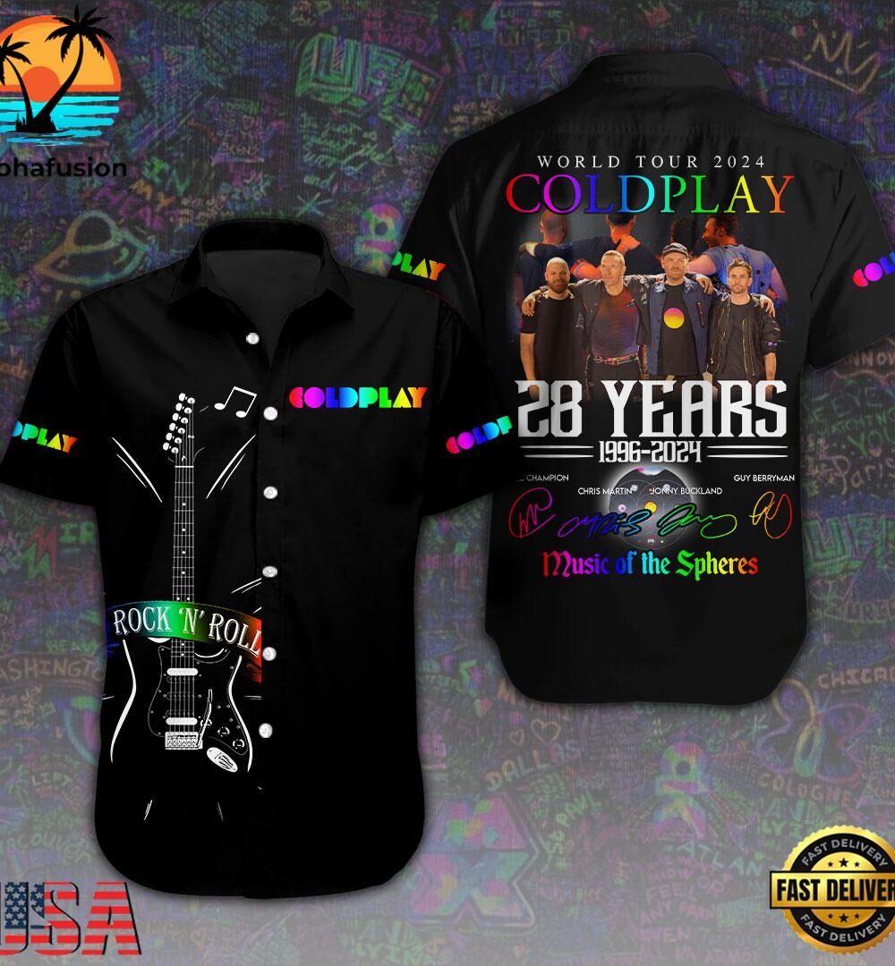 Coldplay Short Sleeve Dress Shirt For Man And Women