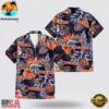 Custom Name Chicago Bears Logo Flowers Hawaiian Shirt