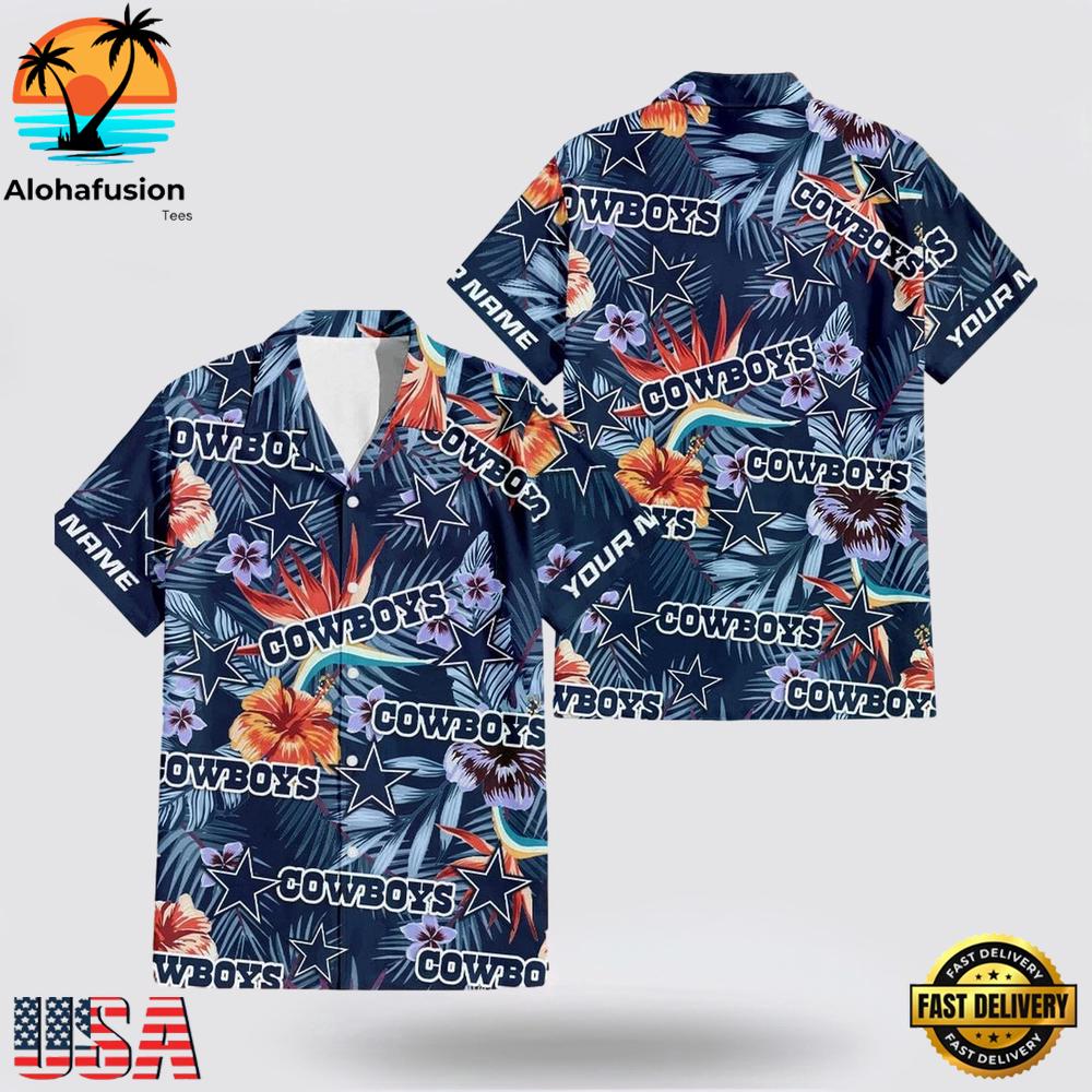 Custom Name Cincinnati Bengals Logo Flowers Hawaiian Shirt