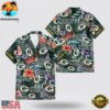 Custom Name Green Bay Packers Logo Flowers Hawaiian Shirt