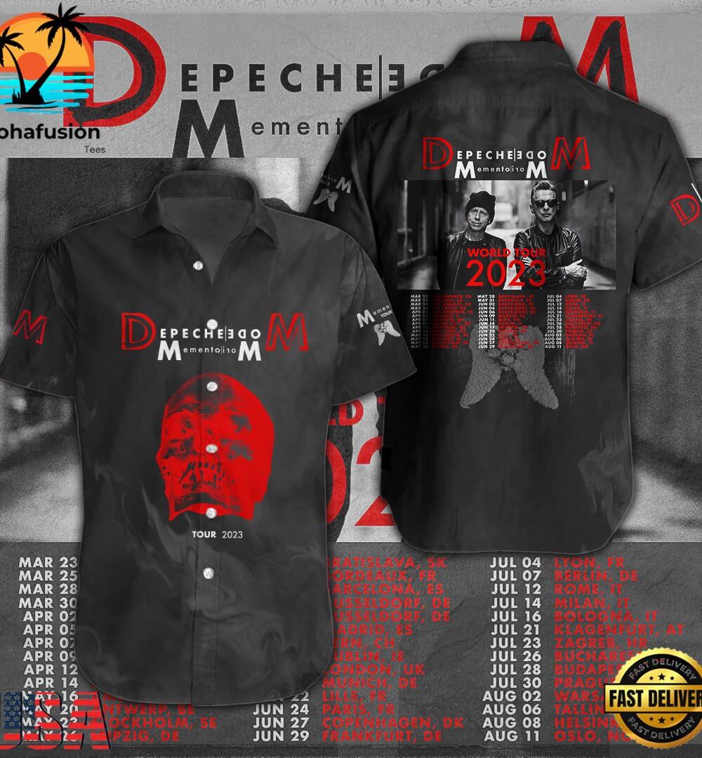 Depeche Mode Short Sleeve Dress Shirt For Man And Women