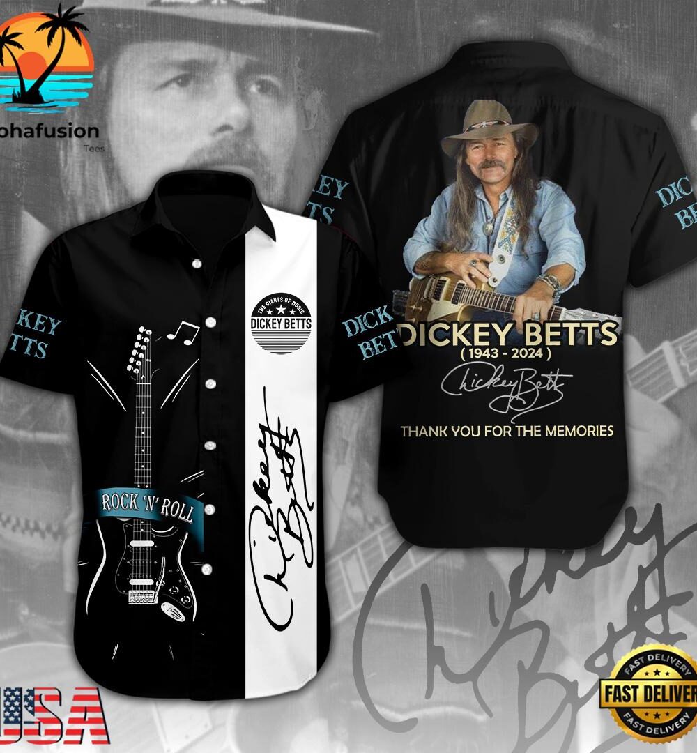 Dickey Betts Short Sleeve Dress Shirt For Man And Women