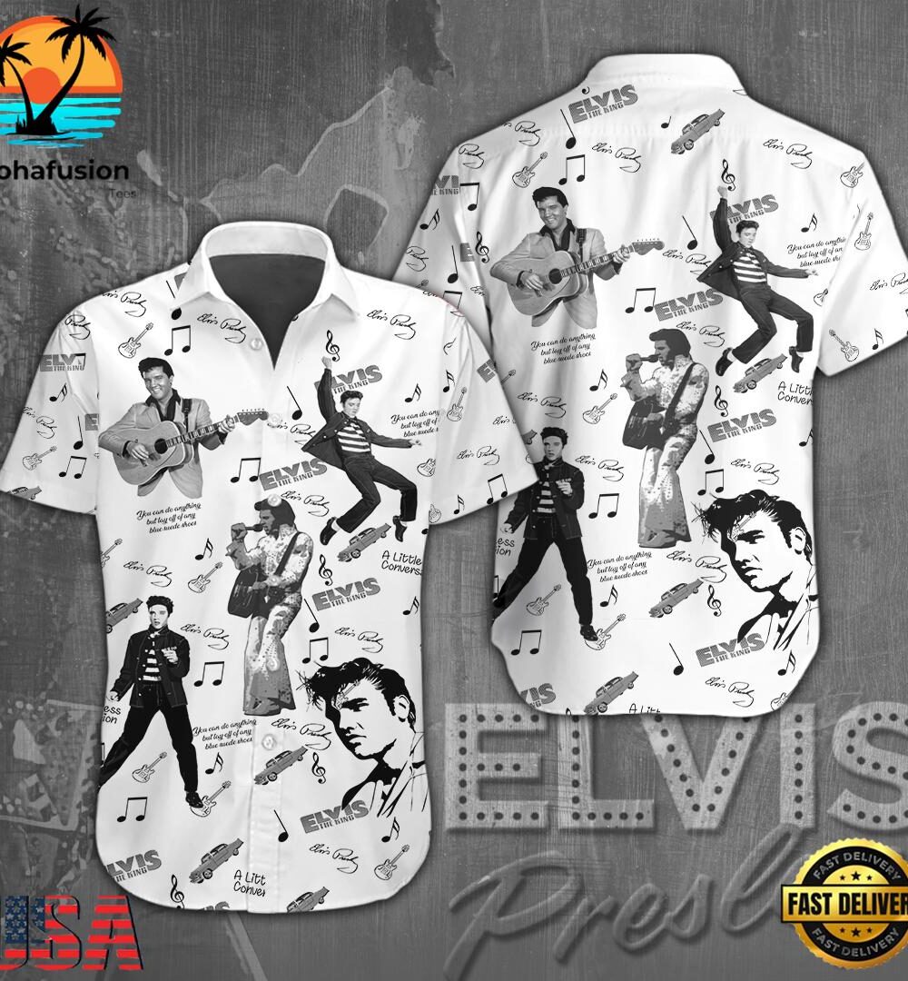 Elvis Presley Short Sleeve Dress Shirt For Man And Women
