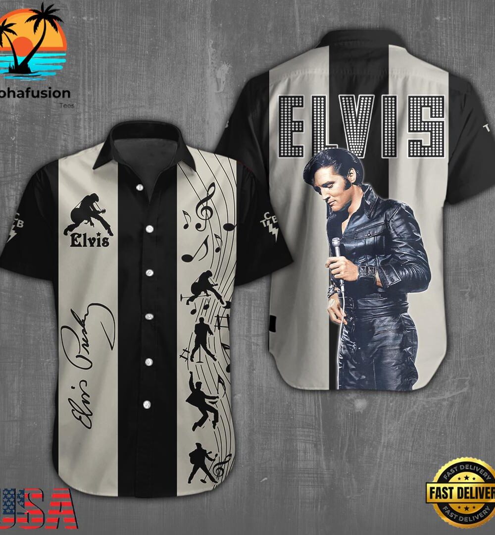 Elvis Presley Short Sleeve Dress Shirt For Man And Women