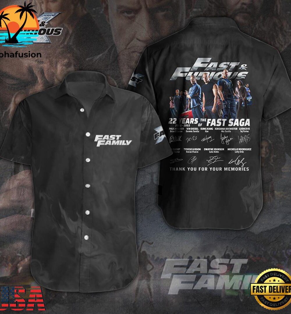 Fast X Short Sleeve Dress Shirt For Man And Women