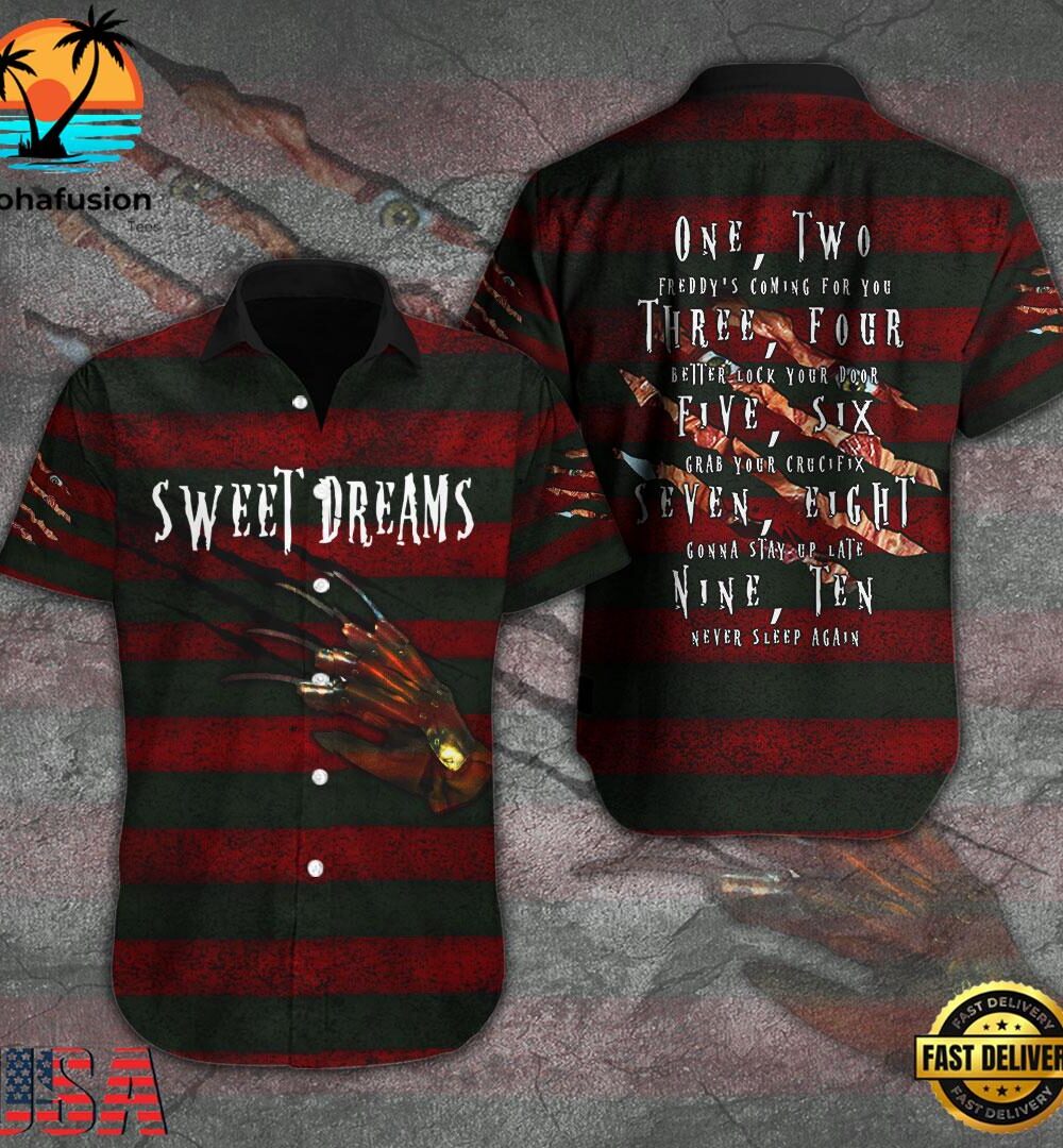 Freddy Krueger Short Sleeve Dress Shirt For Man And Women
