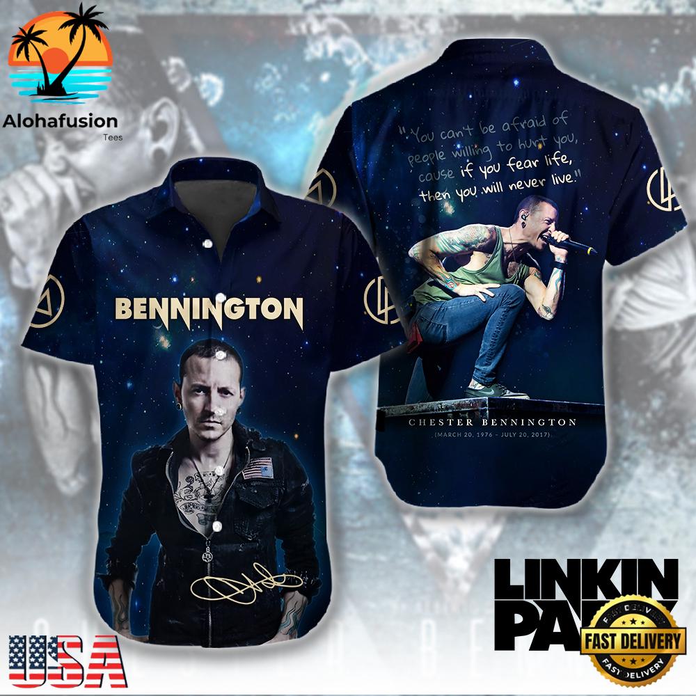 Linkin Park x Chester Bennington Short Sleeve Dress Shirt For Man And Women