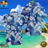 MLB Cerulean Botanical Texas Rangers Hawaiian Shirt