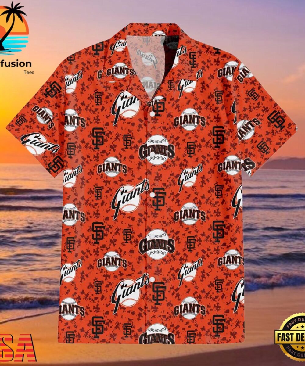 MLB San Francisco Giants Team Camo Orange Style Hot Trending Aloha Shirt , San Francisco Giants Hawaiian Shirt 6 MLB San Francisco Giants Team Camo Orange Style Hot Trending Aloha Shirt