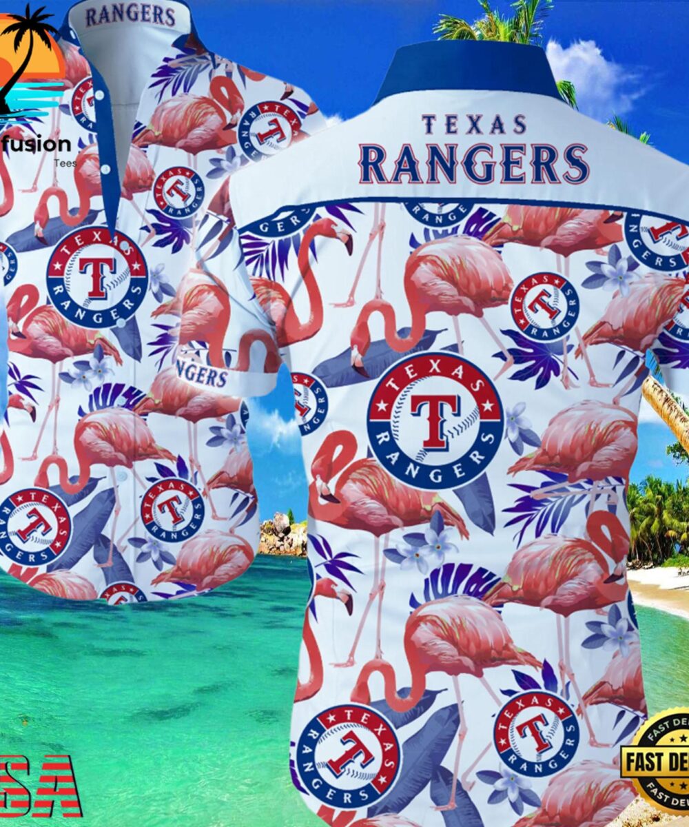 MLB Texas Rangers Aloha Hawaiian Shirt Summer Button Up