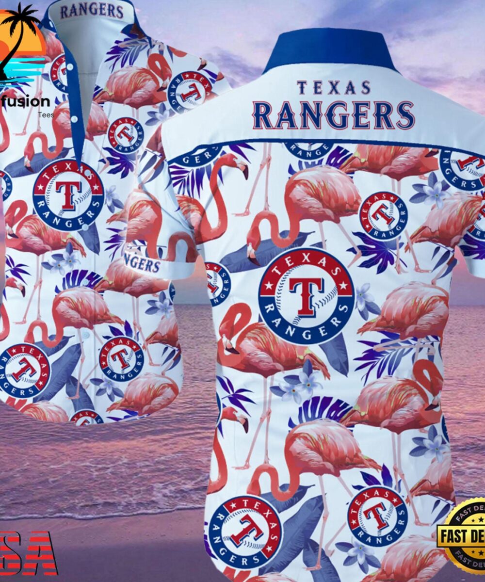 MLB Texas Rangers Aloha Hawaiian Shirt Summer Button Up