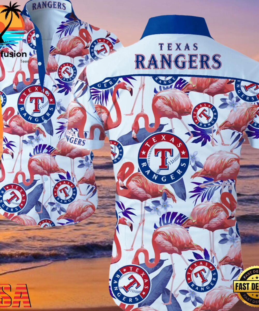 MLB Texas Rangers Aloha Hawaiian Shirt Summer Button Up