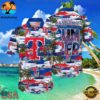 MLB Texas Rangers Flower Aloha Hawaiian Shirt