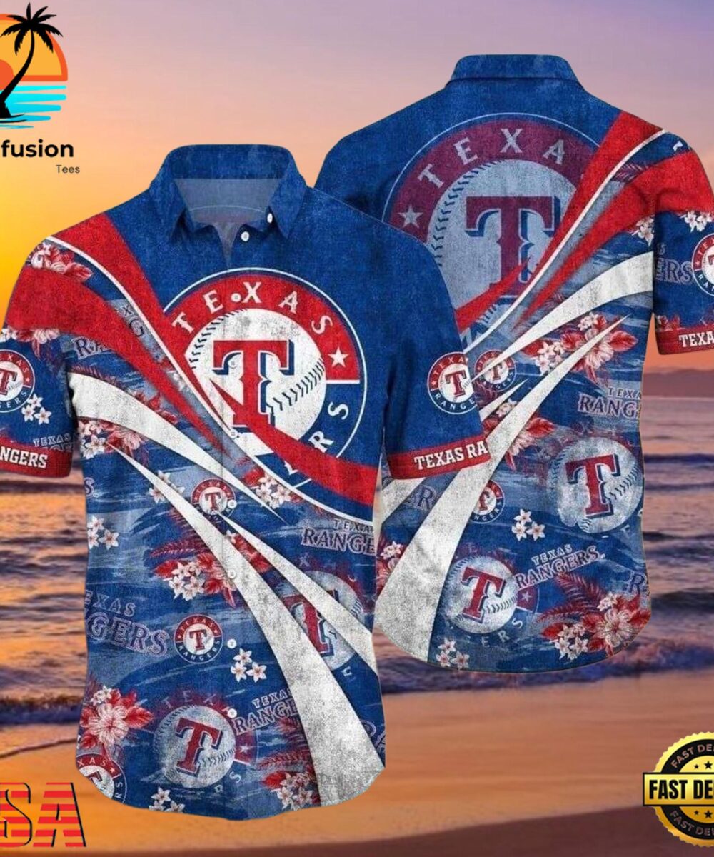 MLB Texas Rangers Team Logo Aloha Hawaiian Shirt