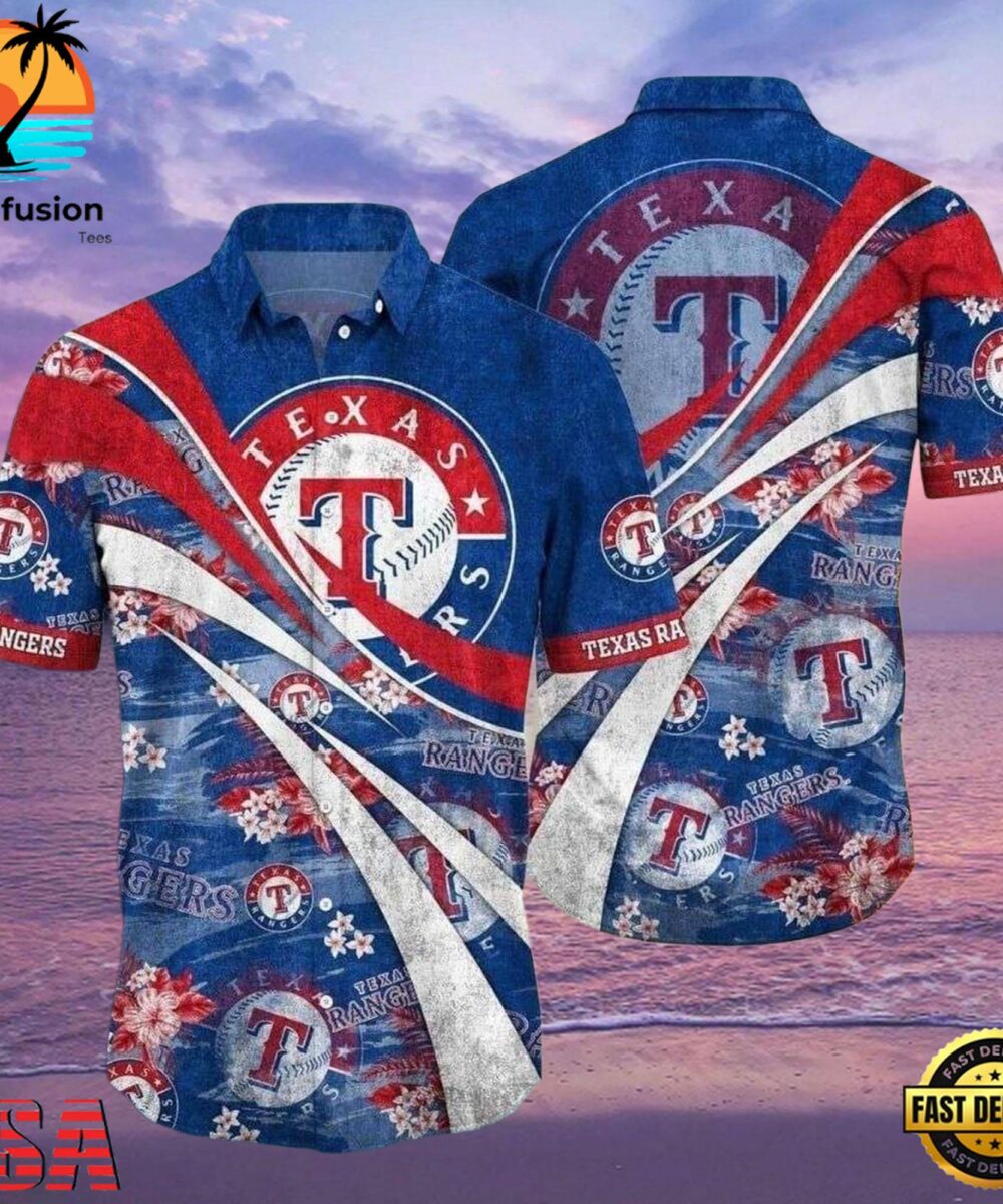 MLB Texas Rangers Team Logo Aloha Hawaiian Shirt